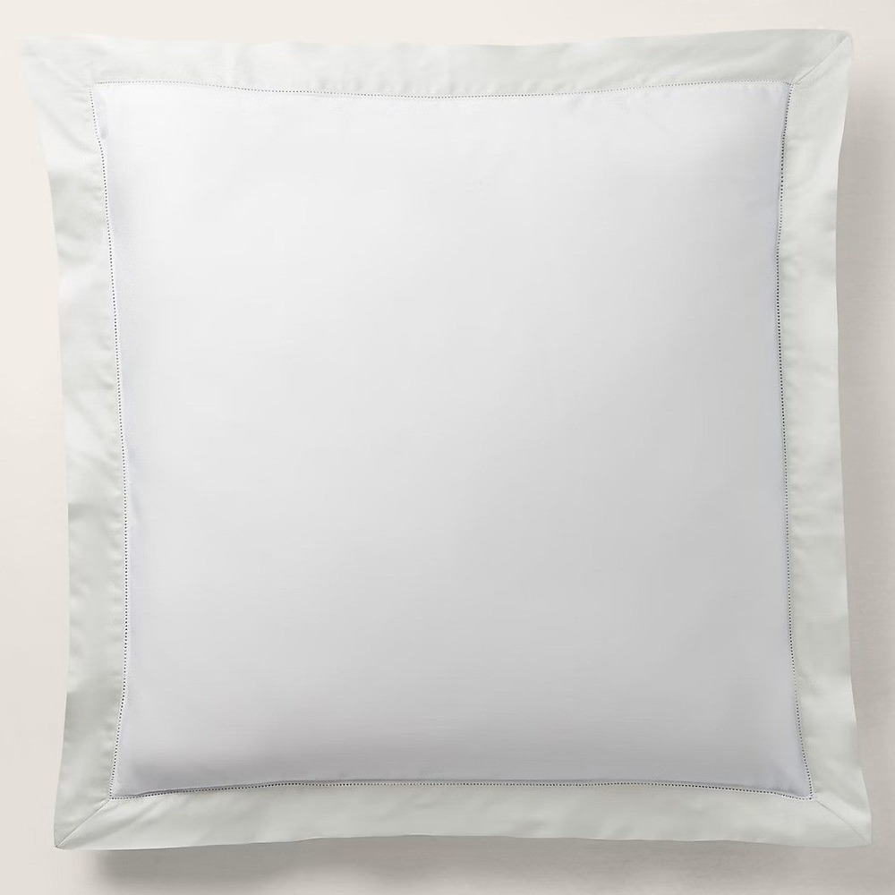 Ralph Lauren Organic Sateen Border European Sham Parchment 26x26 Neutral Lux NEW